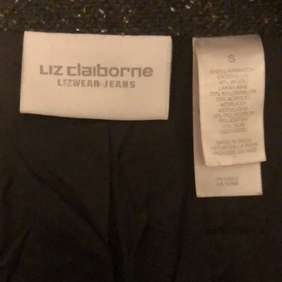 Liz Claiborne Wool Blend Tweed Button-Down Jacket - Picture 7 of 7